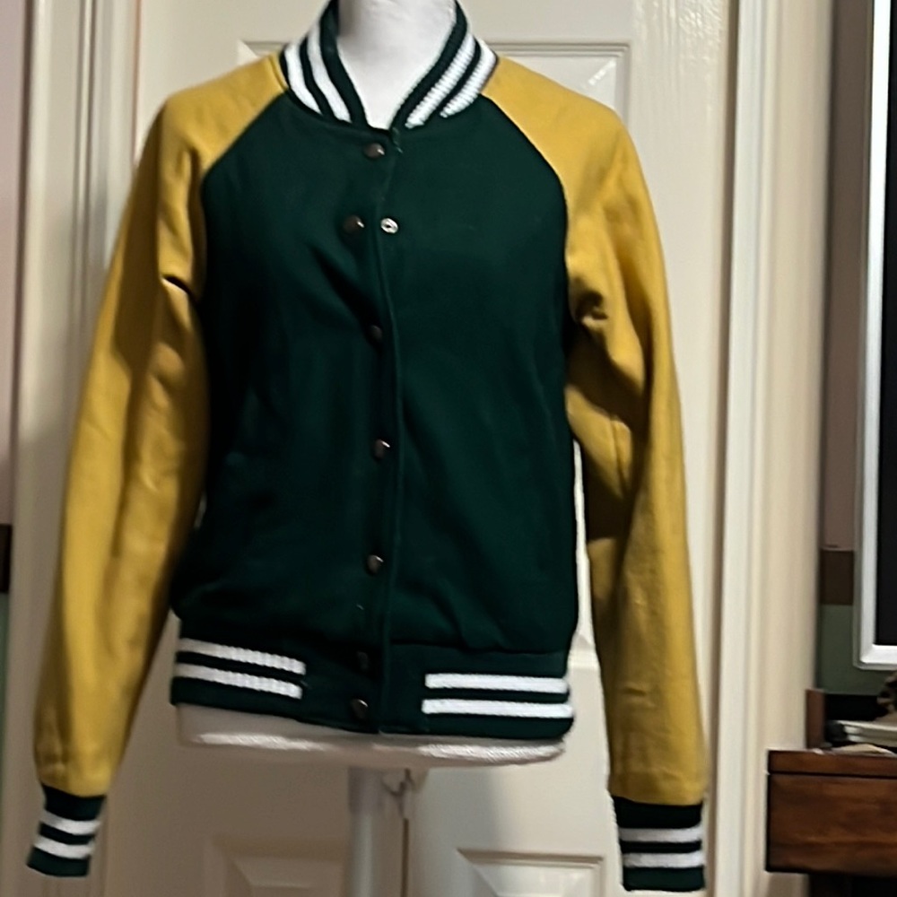 Mock varsity jacket